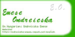 emese ondreicska business card